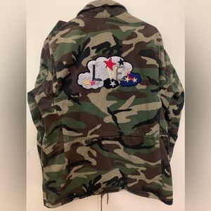 Saint Laurent Love Vintage Camo Military Jacket